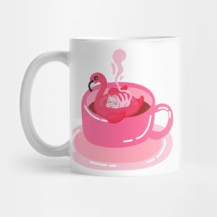 Funny Coffee and Tea Hot Tub Flamingo Mug